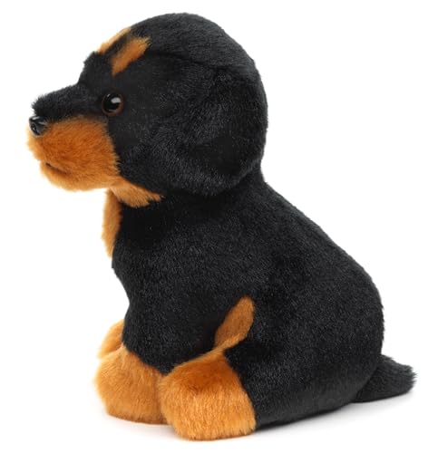 Uni-Toys - Plushie - Rottweiler, sitzend - 12 cm (Höhe) - Plüsch-Hund - Plüschtier, Kuscheltier