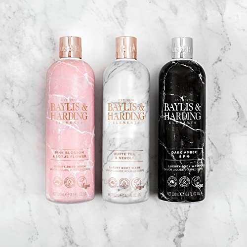 Image of Baylis & Harding Elements Dark Amber & Fig Luxury Body Wash, 500 ml (Pack of 1) - Vegan Friendly