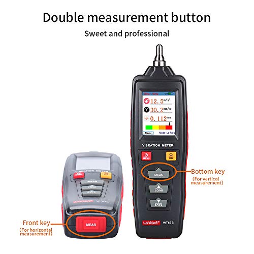 Handheld Digital Vibration Meter with Acceleration Displacement Velocity Measurement
