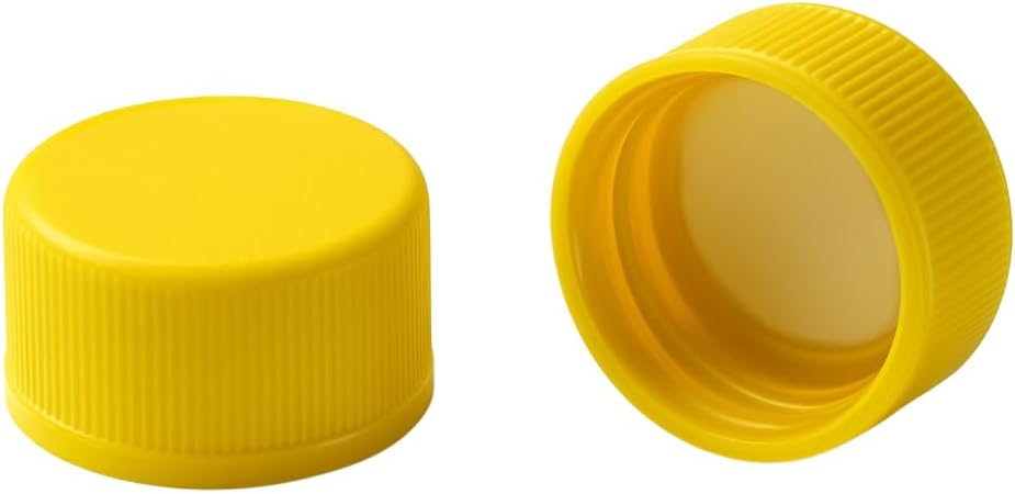 Yellow Screw Caps 24-414 for Woozy Bottles Hot Sauce - Food Grade Foam Liner (144)