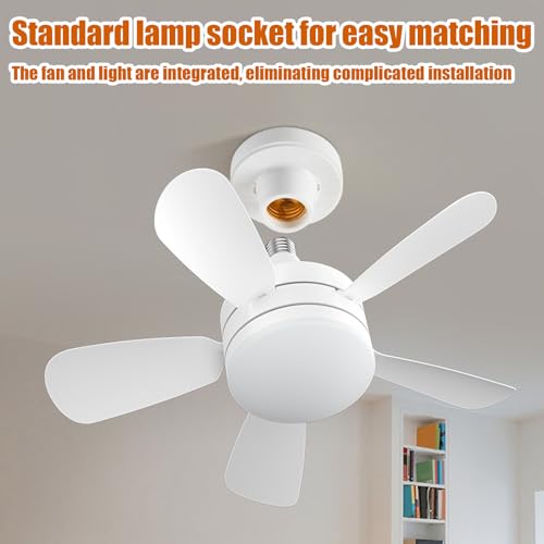 Ventilateur de plafond avec éclairage LED E27 économe et silencieux