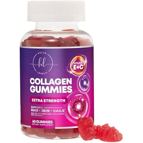 Collagen Peptides for Women - Collagen Gummy with Biotin for Hair, Skin, Nail, Bone & Joint Support, Extra Strength Hydrolyzed Collagen Peptides Supplement for Women & Men, Non-GMO - 60 Gummies Cover