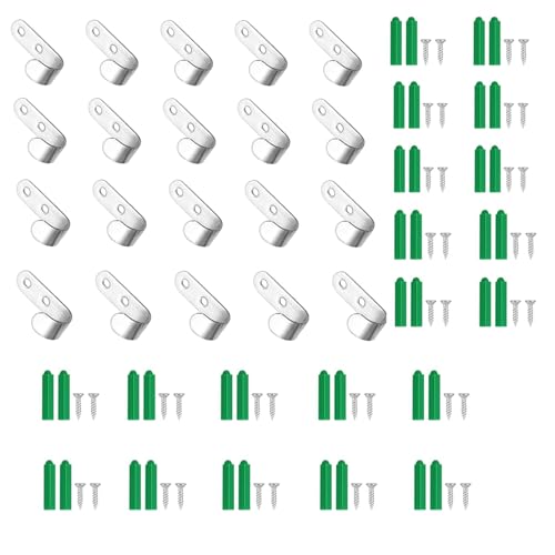 Weenwill Crochets de Bâche,20 PCS Crochet Bache pour Bâche De Remorque,Crochet pour Filet,Crochets de Fixation pour Bâches,Supports pour la Fixation de...
