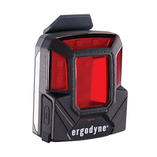 Ergodyne Skullerz 8993 Hard Hat Safety Light, Magnetic Attachment For Portable Red Beacon Light, Rechargeable, Compatible With Skullerz Hardhats, Safety Helmets, Black #TOP19