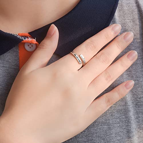 Silver Adjustable Ring Inspirational Jewelry S925 Sterling Wrap Open Ring for Women2