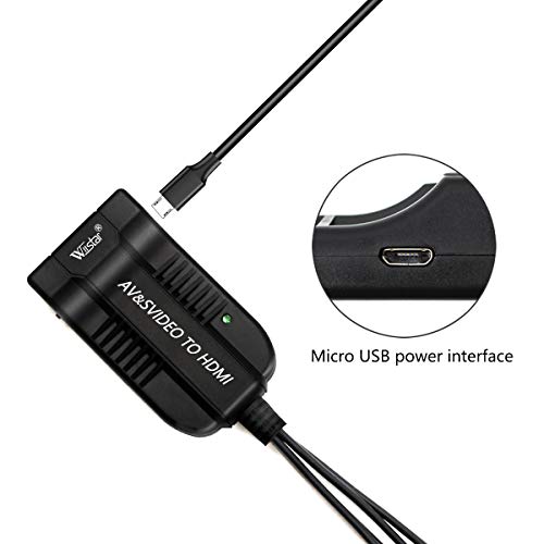 Wiistar AV CVBS to HDMI Converter Male Composite Female RCA S-Video to HDMI Adapter Support 720P 1080P for TV VHS VCR DVD - Thumbnail 7