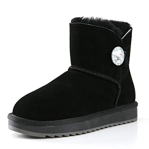 HJFGIRL Damen Schneeschuhe Damen Baumwollschuhe Warme Und rutschfeste Short Tube Warm Knöchel wasserdichte Stiefel Cover