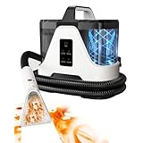 【100℃蒸気噴射×19000Pa吸引力】 スチーム式カーペットクリーナー 加熱式 カーペット洗浄機 布洗浄機 染み抜き ソファクリーナー 絨毯クリーナー 水洗い 車用掃除 バキュームクリーナー 乾湿両用 マットレス/布製品/ペットシート/車内/ラグ/ソファ/ぬいぐるみ/掃除用品(黑色)