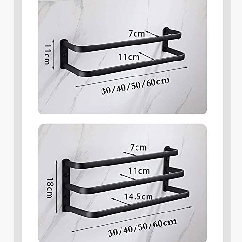 Toallero de pared para baño de aluminio multicapa con separación 2