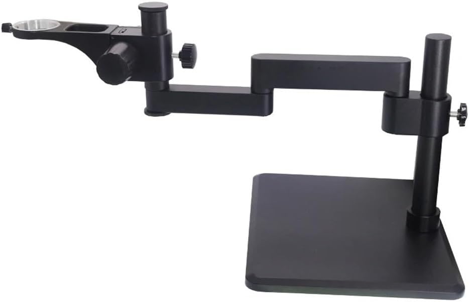 Microscope Accessories Kit 10A 50mm Focus Holder Articulating Arm Pillar Clamp for Industry Microscope Camera Base Stand Lens LED Ring Light for SMD Repari Microscope Slides(Set 1)