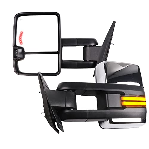 ITOPUP Towing Mirrors Fit 2008-2013 For Chevy Silverado For GMC