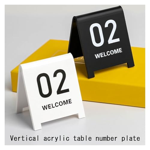 Numéros de table en acrylique double face transparent restaurant événement
