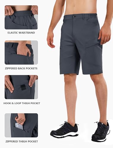 Stlight Men's Hiking Cargo Shorts Quick Dry Lightweight Tactical Shorts with Multi Pocket for Camping Fishing Golf4