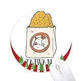 Snake Food Fried Chicken Taiwan Round Rubber Mouse Pad Weihnachtsdekoration