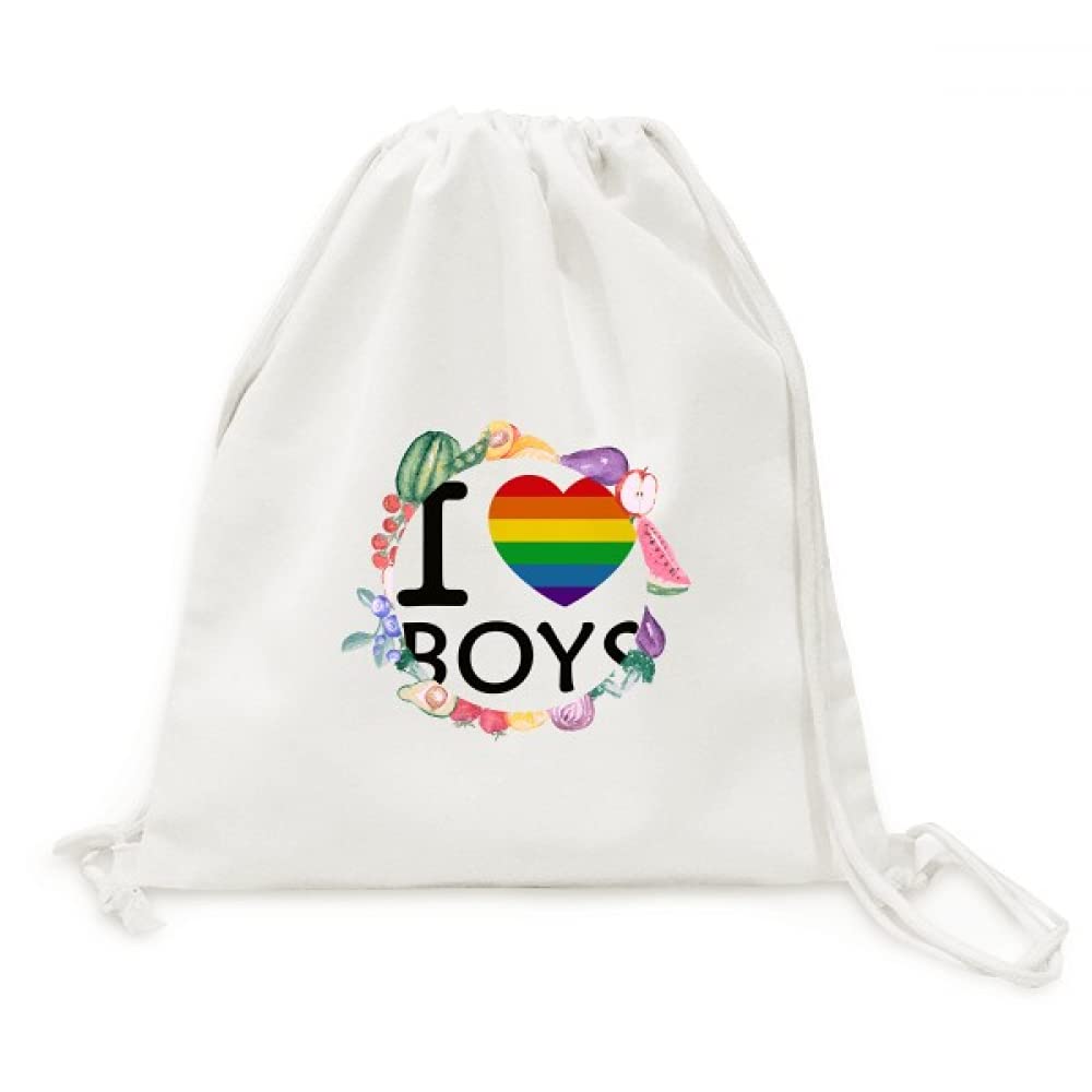 Sac en tissu pliable LGBTQIA+ pour courses et fruits de saison