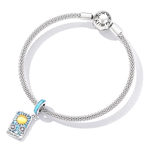Colgante de sol tarot de plata 925 para pulsera y collar de mujer 4