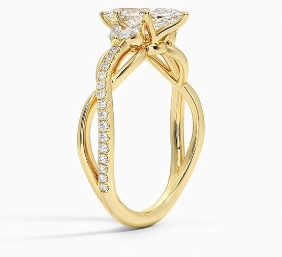 1-3 CT Marquise Moissanite Engagement Ring