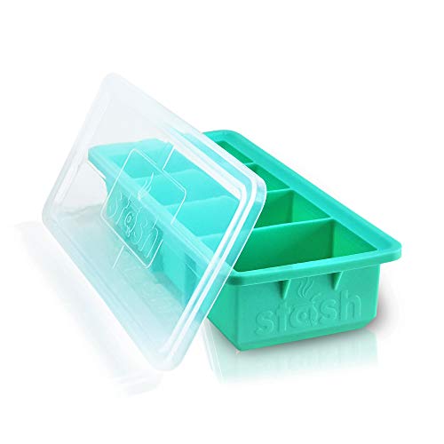 Stash Silicone Freezing Tray with Lid and Baking Tray – One Large Freezer Tray makes up to 4 cups serving – Freezer Soup Container - Oven Safe Microwave Safe and BPA Free Silicone Container Tray