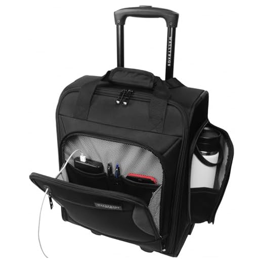 Can i put electronic device in checked luggage WallyBags Underseat Bag with Electronic Pockets
