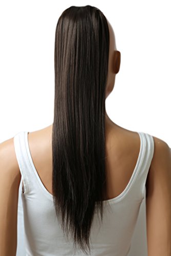 PRETTYSHOP Haarteil hairpiece Zopf Pferdeschwanz Haarverlängerung 60cm glatt diverse Farben HC3a