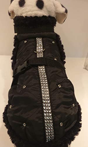 MASI Dogsdesign Cappotto invernale nero trapuntato...