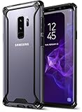 Galaxy S9 Plus Case, POETIC Affinity [Premium Thin] [Scratch Resistant Back] [Corner Protection] [Side Grip] Dual Material Protective Bumper Case for Samsung Galaxy S9 Plus Black/Clear