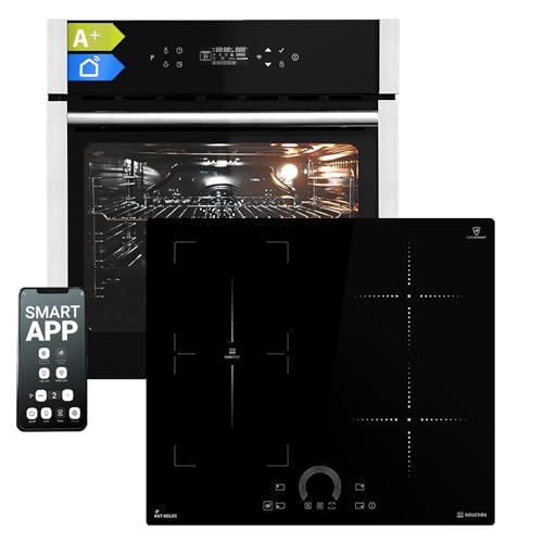 KKT KOLBE Autarkes Herdset | 60cm Einbaubackofen EB8313HC | 60cm Induktionskochfeld IH85901FZ | Pizzafunktion | Grill | Umluft | Heißluft | Automatik-Timer | Wärmeschutzverglasung | SET8313HCIH592FZ