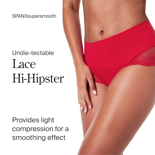 Image of SPANX SPANXsmooth Undie-tectable Lace Hi-Hipster - Comfortable Core Control - Lace Shapewear - No Visible Panty Lines