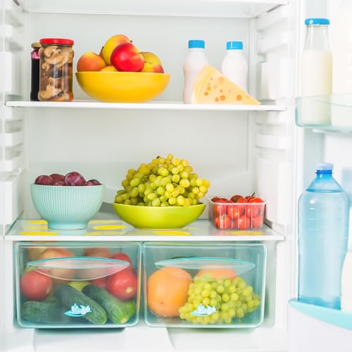 SUPRROW 8 Stück Antibakterielle kühlschrankmatten,45 × 30cm Kühlschrank Matten,Waschbar, DIY Zuschneidbar,Kühlschrank Matten,für Küche, Schrank,Schublade,Tisch,Regale