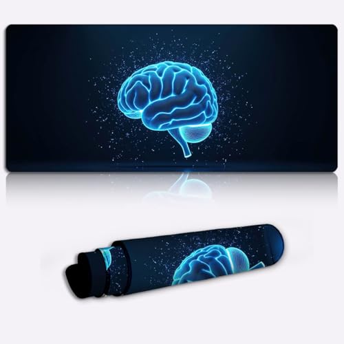 Tapis de souris XL gaming pour ordinateur portable avec base antidérapante de 4mm d'épaisseur