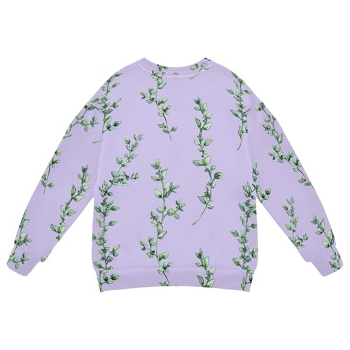 JUNZAN Cute Thyme Purple Little Boys Sweatshirts Hoodies Fleece Kids Pullover Hoodie Party 4T2