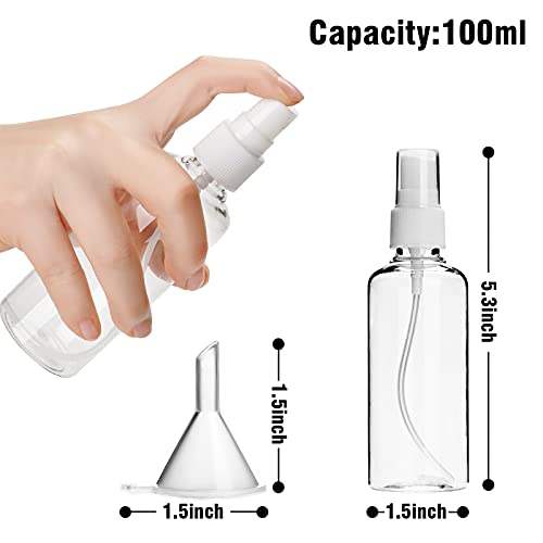 Baixinda 100ml vaporisateur vide, vaporisateur Bouteille de Voyage Plastique Réutilisables Transparent De Poche spray vide,bouteille plastique,vaporisateur plante.(5PCS) - Image 3