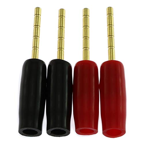 Conectores de cable banana 4 piezas 2mm chapados en oro miniatura 1