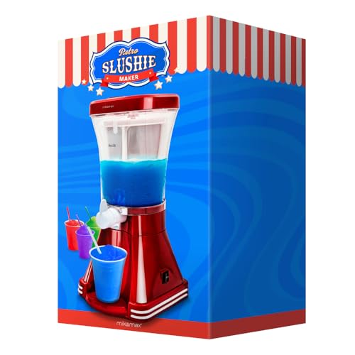 MikaMax Originale Slush-Eis-Maschine – Retro Design, Slush Ice Maker mit 20 Watt – Ideal für Slushies und gefrorene Getränke, 1 Liter Kapazität – Bild 5