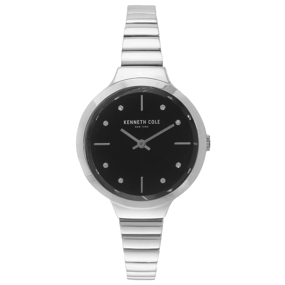 Kenneth Cole Quartz Analog Black Dial Stainless Steel Strap Watch for Women-NCKC50121001LD (B07MJ6XF6P) Amazon Price History, Amazon Price Tracker
