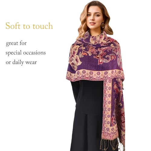 Paisley Pashmina Shawl Wraps for Women Evening Dresses Elegant Soft Rave Scarf Festival Lightweight Scarves Shawls2