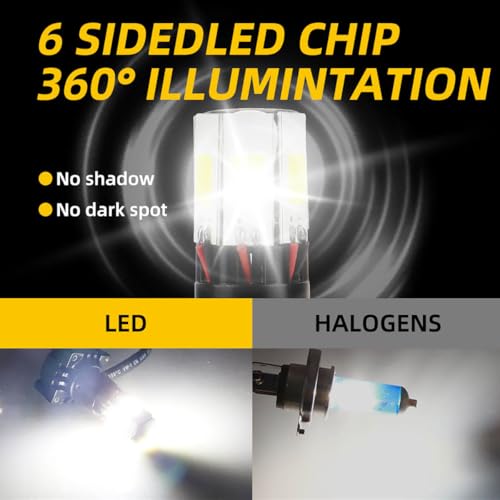 Image of 80W Powerful Super Bright LED Headlight Bulb for Bike Scooter LED Light for Bike 6000 Lumens 8000 RPM Fan for Fast Cooling Full Aluminum Body Light [1 Months Warranty]