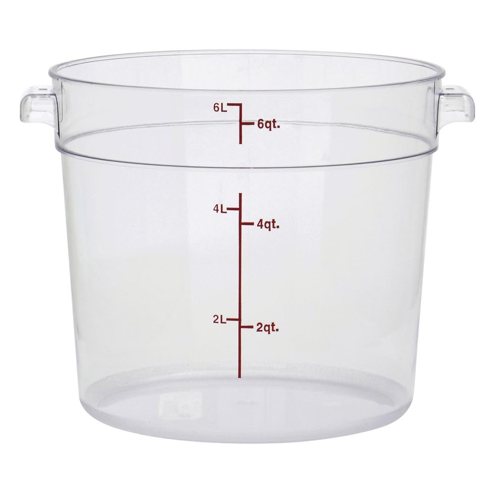 Clear Round Food Storage Container - 8 1/2" Dia x 7 3/4" D by HUBERT – Model 0106004-PC