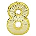 Gold Foil Number 8 Pinata - Shimmering Gold Pinatas for Birthday Party - Durable Corrugated Paper Construction - Easy-Fill Top for Quick Setup - 17 x 11.5 x 3 in