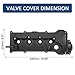 X AUTOHAUX 132644Z011 Car Engine Valve Cover Replacement with Gasket Black for Nissan Sentra GXE XE CA Sedan 1.8L 2000 2001 2002