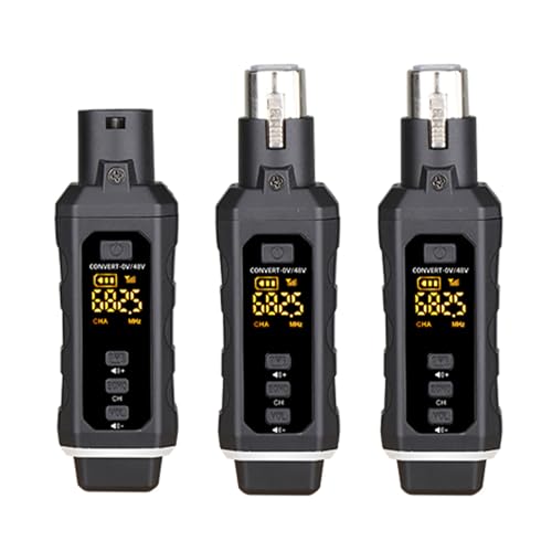 Transmisor y receptor inalámbricos para micrófono, micrófono dinámico y de condensador, batería recargable para mezclador XLR, guitarra eléctrica y bajo (1 transmisor + 1 receptor) miniatura 6