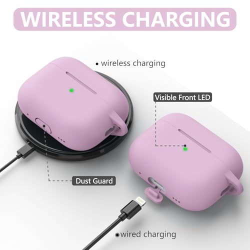 Image of Ljusmicker for AirPods Pro Case Cover with Cleaner Kit,Light Lilac
