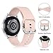 4 Pack Bands Compatible with Samsung Galaxy Watch Active 2 Band 40mm 44mm, 20mm Soft Silicone Sport Replacement Strap for Galaxy Watch Active Band Women Men