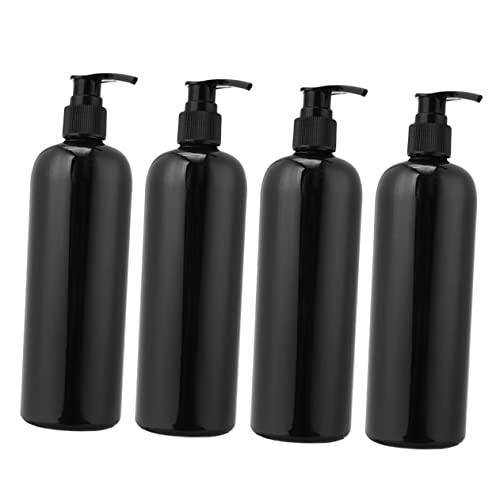 Mikinona 4pcs Pump Dispenser Bottles for Lotion Shampoo Emulsion Storage Containers for Home Hotel Bathroom Use Leakproof Travel Accessory