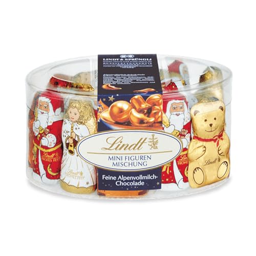 Lindt Schokolade Mini-Figuren Mischung Weihnachten | 200 g Vollmilchschokolade | Schokoladen-Geschenk zu Weihnachten