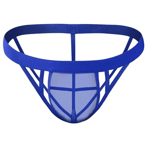 JEsilunmaMY Athletic Jockstrap Underwear for Men Low Waist Mesh Sheer Supporter Jock Straps Breathable G-String T-Back Thongs