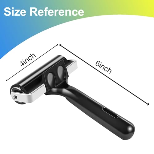 image for TOOYIMR 4 Inch Rubber Roller with Handle, Printmaking Roller for Gluin