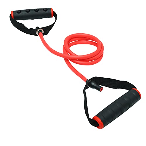 Image of USI Universal Resistance Tube /Expander Fixed, Latex Fitness Resistance Tube with Door Anchor, Handles, Resistance Bands for Workout for Men & Women, Size: 1x127cm(50 inch). (RP) (Light)