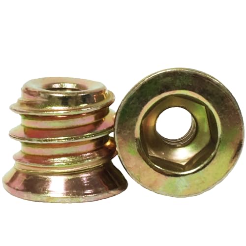 Tuerca atornillada (52 unidades, M4 x 10, inserción roscada, madera)