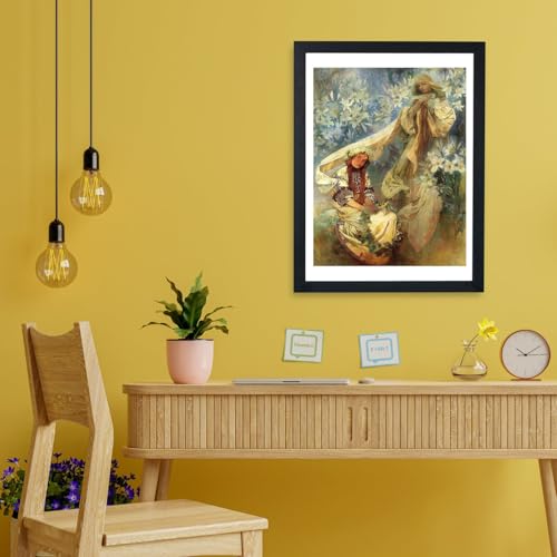 Alphonse Mucha Madonna des lys grand format - Affiche encadrée d'art - 2